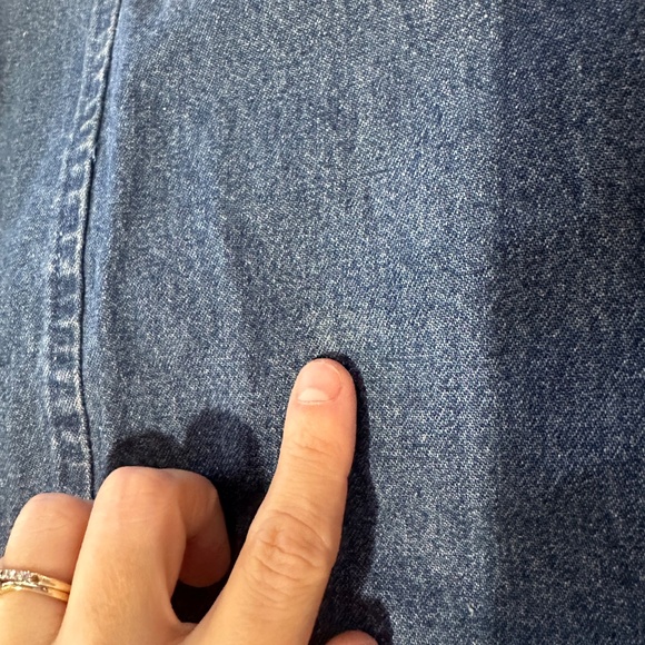 Vintage Medium Wash Sleeveless Denim Two Pocket Overall Dress Sz Medium - Picture 8 of 9